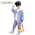 CaldiceKris（中国CK）男童时尚后背灰帽子收腰外套CK-TF7124第4张高清大图