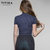 TITIKA瑜伽服专业运动短袖T恤户外运动跑步健身短款背心高领春夏(深蓝 XS)第4张高清大图