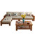 进畅家具 沙发 客厅实木沙发组合 现代简约中式家具小户型转角三人位布艺沙发(原木色 单人位)第5张高清大图