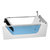 尚雷仕按摩浴缸单人透明独立式冲浪气泡恒温加热亚克力大浴盆(白色 简约实用配置)第2张高清大图