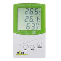 雨花泽（Yuhuaze）室内外同时测温彩色电子温湿度计 带室外温度计传感器（绿色） TA318