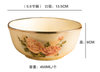 金边高档陶瓷碗汤碗面碗饭碗礼品碗餐具套装韩式女皇金玫瑰碗精致(碗5.5寸 默认版本)