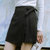 Mistletoe2017春夏新款不规则女式半身裙韩版修身显瘦短裙百褶女装裙子(黑色 L)第5张高清大图