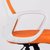 万诚家具电脑椅家用网布椅可躺转椅时尚办公椅网椅人体工学职员(白框橘色 钢制脚)第4张高清大图