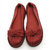 AICCO  舒适女鞋平底妈妈鞋头层牛皮单鞋透气时尚单鞋女鞋子703(红色 36)第5张高清大图