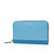 PRADA/普拉达 牛皮 女士时尚拼接金属Logo中长款钱包(蓝色)第2张高清大图