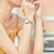 格雅女士简约时尚钢带防水超薄石英女表星空系列JD76062LHW 国美超市甄选第8张高清大图