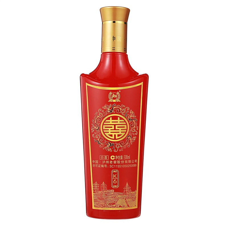 泸州老窖 双喜酒喜庆装k6 白酒52度 500ml