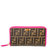 FENDI女士棕色粉边字母长款拉链钱包8M0299-GRP-F0A73棕色 时尚百搭第6张高清大图