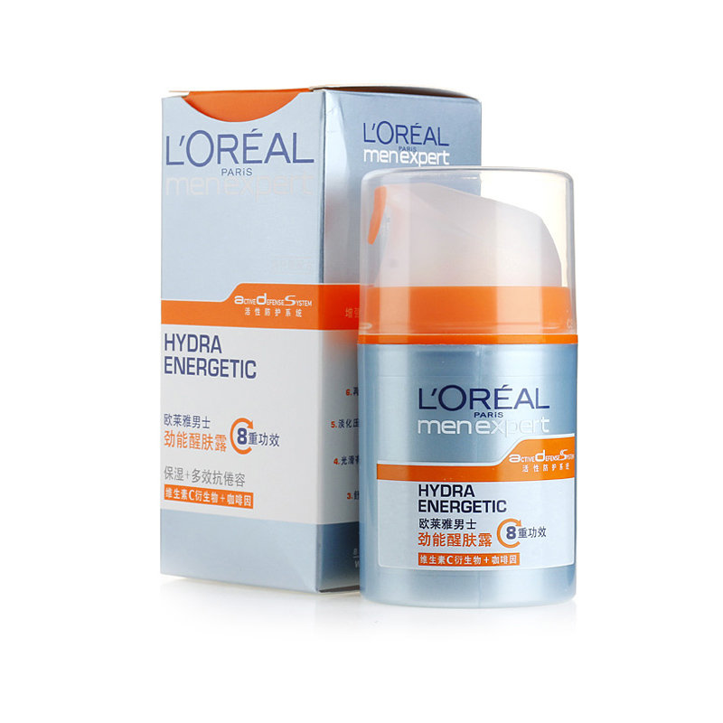 loreal欧莱雅男士劲能醒肤露8重功效50ml精品促销新老包装随机发