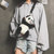 小包包女2018新款韩版ins百搭熊猫单肩包可爱卡通毛绒斜挎包(熊猫)第3张高清大图
