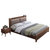 北欧实木床1.5米1.8m金丝胡桃木软靠包床现代简约双人床卧室家具(1.5*2米胡桃色 床+床垫+床头柜*2)第5张高清大图