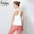 iyoga2021新款小个子透气背心夏女薄款专业高端瑜伽服带胸垫上衣(M 黑色)第4张高清大图