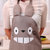 VTyee加厚卡通龙猫双层防水防尘耐脏围裙韩版厨房家居做饭卡通围裙(默认)第5张高清大图