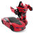 星辉车模rastarRS战警一键遥控变形汽车机器人发光发声车男孩儿童玩具遥控车(红色)第5张高清大图