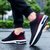 [PLAYYOUNG]新款飞织男鞋运动鞋2020春秋季男士鞋子软底防滑跑步鞋(黑红 40)第4张高清大图