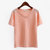 女装短袖T恤 打底衫女式女士t恤上衣(粉橙色 均码)第4张高清大图