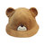 小小萌 儿童宝宝遮阳帽可爱渔夫帽(均码（头围约52） 小熊棕色)第5张高清大图