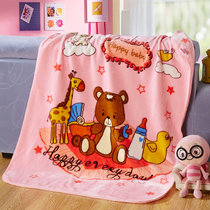 迪菲娜 儿童云毯 新生婴儿毯子 儿童双层加厚毯子(奶瓶熊宝 110×140)
