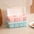 家用厨房分格式调味盒 家用简约塑料四格调味盒带盖调料分装盒（新疆西藏青海不发货）(蓝色 默认)第3张高清大图