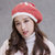 帽子女冬天韩版潮可爱加厚保暖针织帽毛线帽贝雷帽677888(粉红色 均码)第5张高清大图