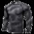士3D立体印花 健身跑步训练长袖 紧身弹力排汗速干衣tp8006(黑色 XL)第5张高清大图