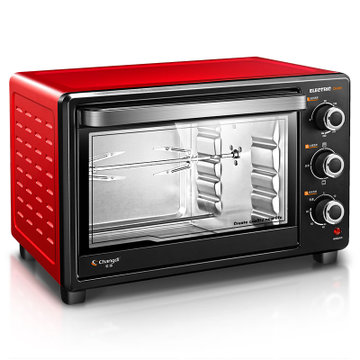 长帝 TR32SN烤箱家用烘焙蛋糕全自动多功能电烤箱32升大容量(前黑后红 热销)