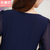 斯黛欧2016春装新款女装韩版修身拼接大码假两件套雪纺连衣裙1835(酒红色 L)第5张高清大图