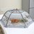 饭菜罩子桌盖菜罩可折叠餐桌罩食物防苍蝇长方形家用遮菜盖伞(70CM圆形咖啡葵花)第2张高清大图