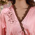 芬诗澜雅睡衣 春夏季长袖睡衣套装女士丝绸睡衣绣花家居服(XL)第3张高清大图