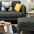 一米色彩沙发 布艺沙发 北欧中小户型 简约 休闲 现代 客厅 组合可拆洗 布沙发(深灰色 脚踏)第5张高清大图