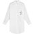 七格格 2017春装新款 简约单边口袋印花设计长款宽大衬衫 女N486(白色 XS)第5张高清大图