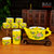 精美帝王黄瓷茶具八件套 竹报平安 创意时尚第2张高清大图