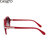 卡莎度(CASATO) 太阳镜时尚个性大框潮女款太阳镜 防紫外线太阳镜 墨镜2014022(红色)第4张高清大图