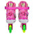 乐士/ENPEX溜冰鞋儿童全套装 儿童轮滑鞋 可调伸缩滑冰鞋男女直排轮 全闪光PU轮172(粉色 M码（35-38）)第2张高清大图