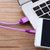 雨花泽 Micro USB金属头渔网数据线 安卓充电线 适于三星/小米/魅族/索尼/HTC/华为紫色 MLJ-6985第3张高清大图