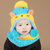 秋冬婴儿护耳帽新生儿男童女童宝宝毛线帽小孩0-3-6-12个月儿童围巾围脖套1-2岁加绒(红色 其他)第5张高清大图