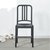 海军椅靠背塑料椅复古简约工业风休闲创意咖啡餐厅椅(白色)第3张高清大图