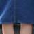 纯色中裙女 半身裙秋冬新款女裙 牛仔半身裙A字型(图片色 L)第3张高清大图