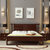 恒兴达 新中式简约艺术型实木床1.8米现代主卧室1.5米橡胶木婚床成套家具(1.5*2米紫檀色 单床)第2张高清大图