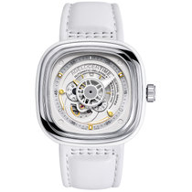 瑞士进口艾戈勒（agelocer）手表 方形潮流男士手表 皮带防水大表盘男表 潮流男表 全自动机械表 运动手表(5009A10)