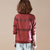 VEGININA 韩版宽松蕾丝拼接圆领套头卫衣女 D6091(酒红色 L)第3张高清大图