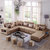 浪漫星 沙发 简约现代中小户型客厅家具沙发 布艺沙发8060(两件套-赠四布凳)第2张高清大图