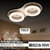 东联LED客厅灯吸顶灯长方形圆形卧室灯具大厅创意后现代简约灯饰(白色 暖白光18W/圆2头)第3张高清大图