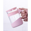 享悦系列 无铅健康饮茶玻璃杯 0.35L 10-01577(花润粉)