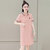 2022夏季新款少女学院风翻领黑色裙子女韩版学生短袖Polo领连衣裙(粉红色 M)第4张高清大图