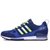 Adidas夏季透气新款飞线针织面运动跑鞋男士训练鞋(深蓝荧光绿 43)第2张高清大图