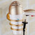 皇姿 浴室电风吹筒太空铝置物架壁挂 卫生间吹风机架子打孔(B款金色)第2张高清大图
