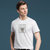 传奇保罗夏季新款圆领男士短袖t恤修身打底衫半袖体恤潮（M-3LX）ZMN503(白色 XXXL)第3张高清大图