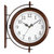 汉时(Hense)欧式现代轻奢金属装饰双面钟客厅时尚简约挂钟家用挂表HDS66(红铜色)第5张高清大图